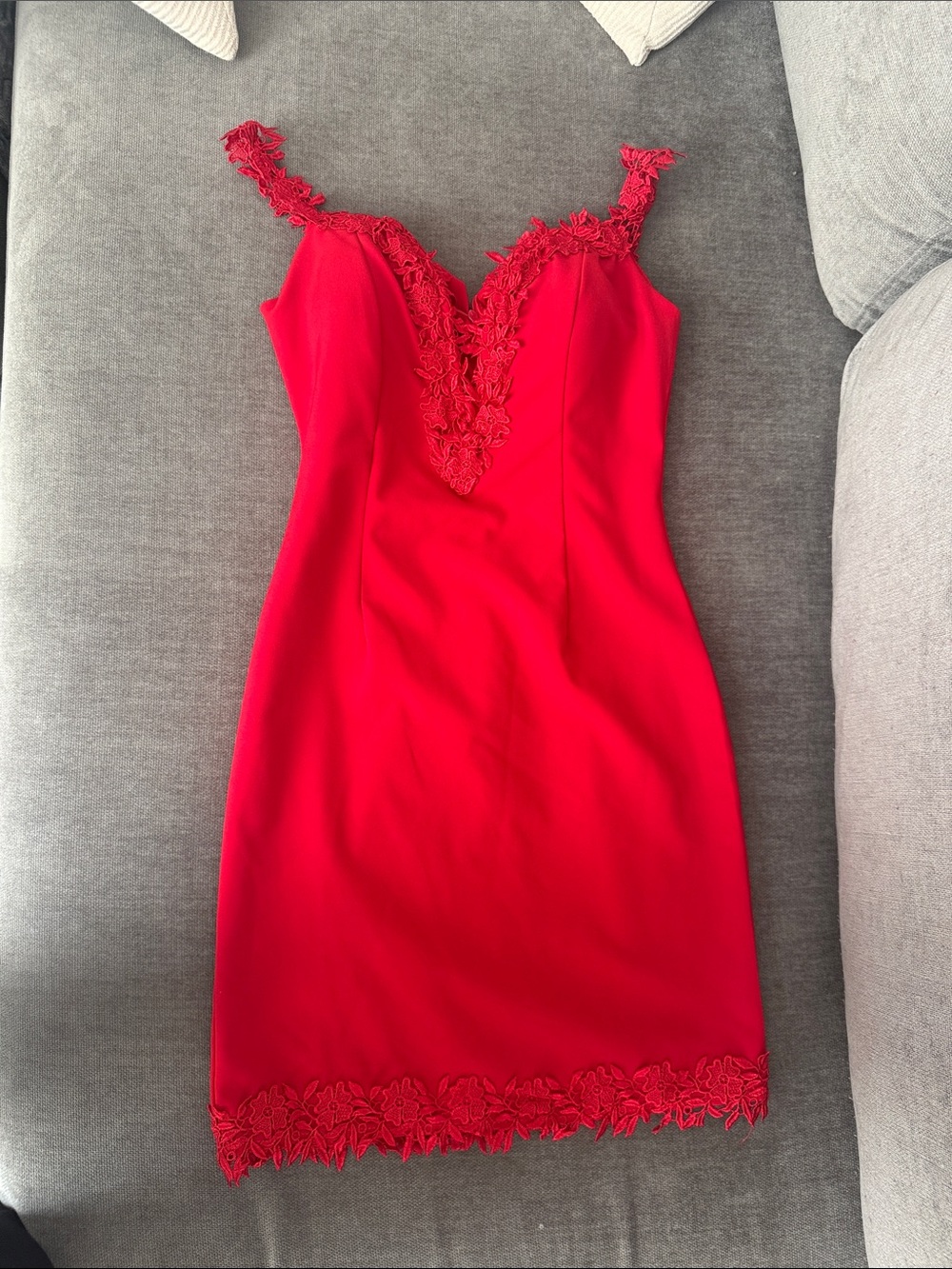 Red mini dress